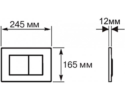 KDI-0000041 (003G) Панель смыва нержавеющая сталь/PVD, цвет Титановое золото матовое (клавиши квадрат) KDI-0000041