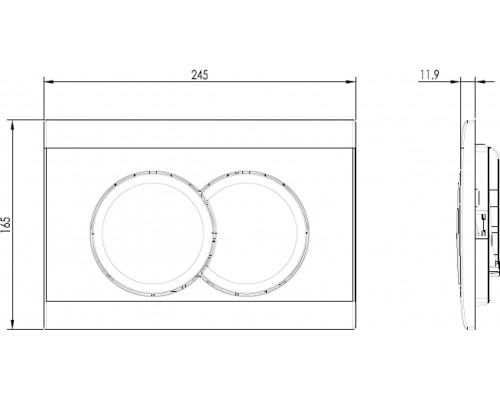 EDE103-00 Struktura, сиденье тонкое микролифт, панель для двойного смыва, хром (E36495-NF+E36496-CP+EDE102-00+E28931-WTE) EDE103-00