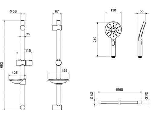 AQ1230CR ОБЕРОН Set 3 в 1 (AQ1210CR+AQ1240CR+AQ2014CR) AQ1230CR