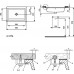 K077901 Strada Умывальник, встраиваемый под столешницу, 59 см, без отверстия под смеситель, с переливом, с крепежом T645567, с монтажным шаблоном K077901