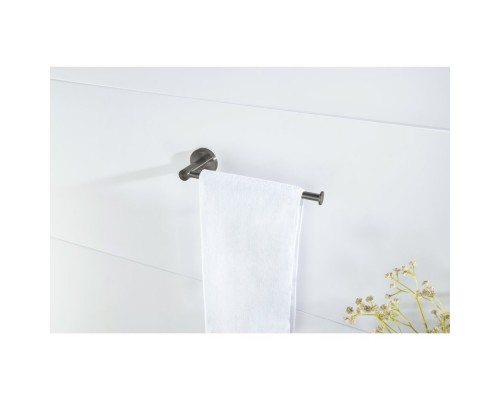 AQ4119BGM ЕВРОПА полотенцедержатель, оружейная сталь (шлиф. черный хром) AQ4119BGM