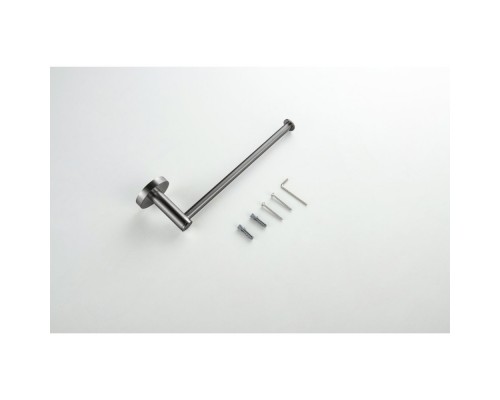 AQ4119BGM ЕВРОПА полотенцедержатель, оружейная сталь (шлиф. черный хром) AQ4119BGM