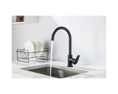 AQ1182MB БЕТТА смеситель для кухни, матовый черный AQ1182MB