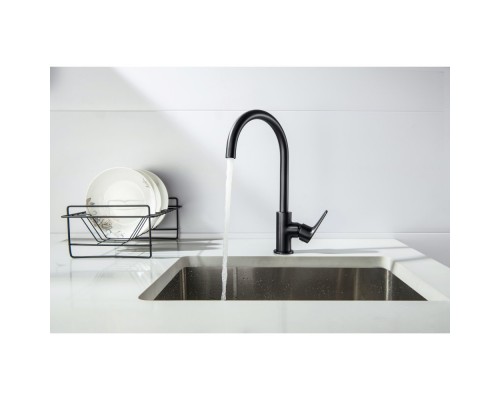 AQ1182MB БЕТТА смеситель для кухни, матовый черный AQ1182MB