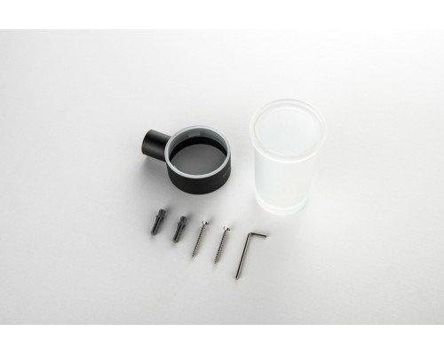 AQ4427MB ЛИРА стакан с держателем, матовый черный AQ4427MB