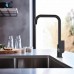 AQ1480MB ЛИРА смеситель для кухни, матовый черный AQ1480MB
