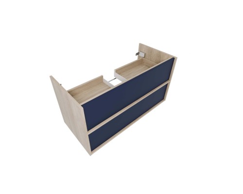 AQ66100-DO-MG Комплект мебели:Тумба 100 см ЛИБРА с раковиной AQ4100-00, 2 ящика push-to-open,цвет фасадов серый мат, корпус дуб давос AQ66100-DO-MG