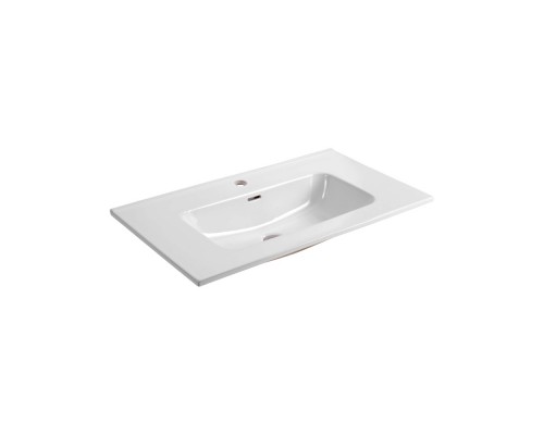 AQ66080-DO-LG Комплект мебели:Тумба 80 см ЛИБРА с раковиной AQ0480-00, 2 ящика,цвет фасадов серый туман, корпус дуб давос AQ66080-DO-LG