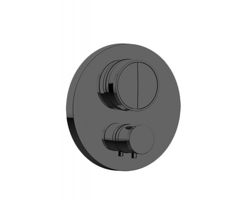 Смеситель для душа, Almar, Core, на 2 потребителя, цвет-Absolute Black Brushed PVD