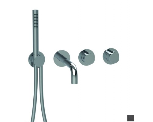 Смеситель для ванны и душа, Almar, Water Control Modular, цвет-Absolute Black Brushed PVD