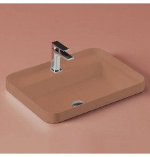 Раковина, Artceram, FUORI SCALA, шгв 605-455-153, отверстия для смесителя-1, цвет-Brown tortora