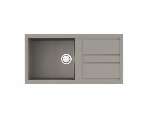 Мойка, OMOIKIRI, Kitagawa, шгв 1000-510-220, отверстия для смесителя-2 промаркированных, цвет-Leningrad grey