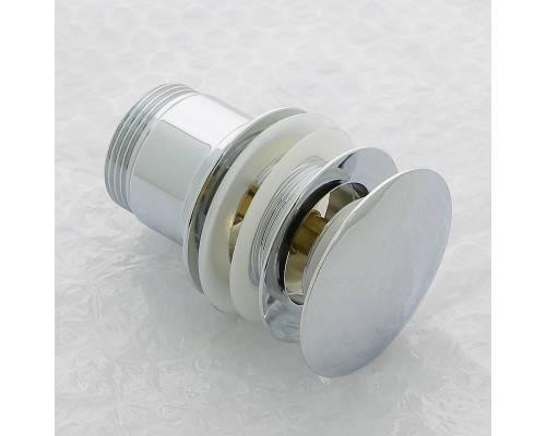 Выпуск Alcaplast 1"1/4 Click-clack с переливом металл большая пробка хром Выпуск Alcaplast 1"1/4 Click-clack с переливом металл большая пробка хром