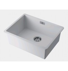 Мойка, Omoikiri, Kata, шгв 540-420-220, отверстия для смесителя-отсутствуют, цвет-белый