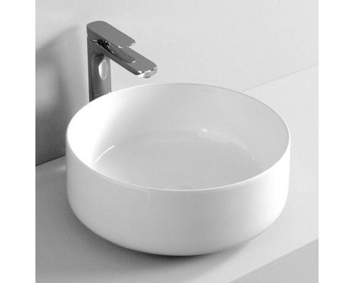 Раковина, Artceram, Cognac, шгв 420-420-160, отверстия для смесителя-отсутствуют, The.Saniglaze, цвет-белый глянцевый