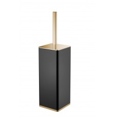 Boheme Ершик для унитаза напольный с керамической колбой, цвет: black/gold 10949-B-G