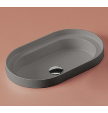 Раковина, Artceram, FUORI SCALA, шг 350-580, отверстия для смесителя-отсутствуют, цвет-Grey Olive