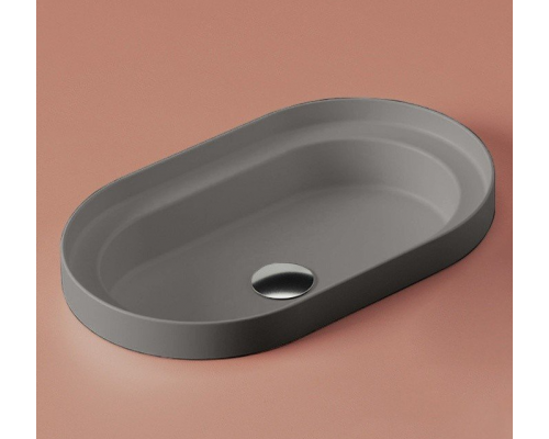 Раковина, Artceram, FUORI SCALA, шг 350-580, отверстия для смесителя-отсутствуют, цвет-Grey Olive