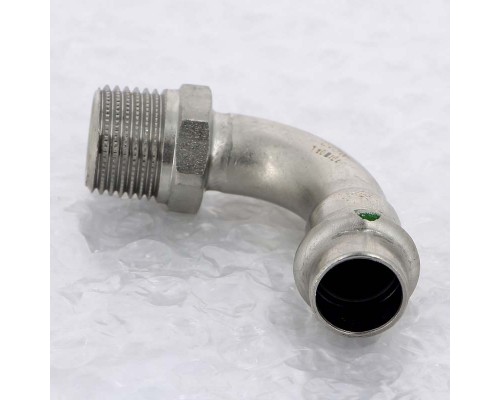 Угол пресс-Н нержавеющая сталь Sanpress Inox VIEGA 15x1/2"