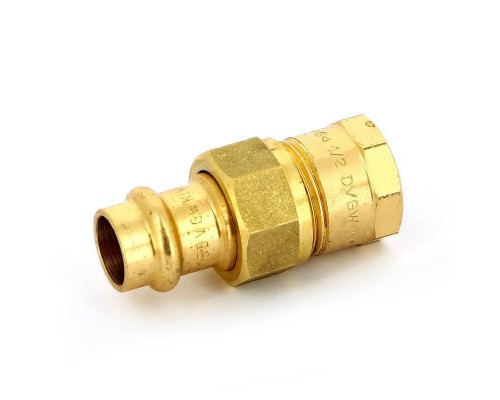 Муфта пресс-В IBP 15 х 1/2" с разъемным соединением бронза Муфта пресс-В IBP 15 х 1/2" с разъемным соединением бронза