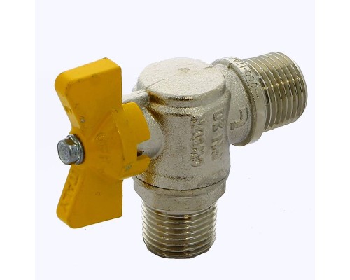 Кран шаровой для газа НН угловой бабочка ITAP 1/2"