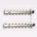 Коллекторная группа 1" Uni-Fitt 451A нерж. сталь 11 выходов 3/4" с регулировочными и термостатическими вентилями с авт.воздухоотводчиком