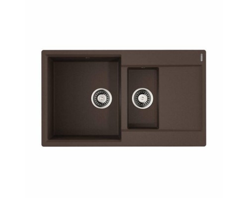 Мойка, OMOIKIRI, Daisen, шгв 860-510-215, отверстия для смесителя-6 промаркированных, чаши-2, цвет-темный шоколад