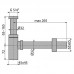 Сифон Alcaplast бутылочный 1"1/4 x 32 для раковины (латунь) квадратный хром
