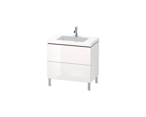 Тумба под раковину, Duravit, L-Cube, шгв 800-480-698, с ножками, раковина-есть, цвет-белый глянцевый