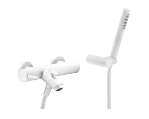 LV00110WM LIVE смеситель для ванны с душем, матовый белый LV00110WM