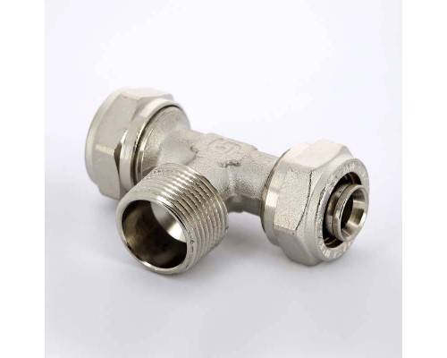 Тройник обжим-Н никелированный UNI-FITT 20х1/2"х20 Тройник обжим-Н никелированный UNI-FITT 20х1/2"х20