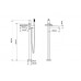 Boheme Stick Смеситель для ванны напольный 32x26x98,5h см, цвет: золото глянцевое 129-GG.2