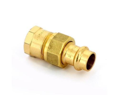 Муфта пресс-В IBP 15 х 1/2" с разъемным соединением бронза Муфта пресс-В IBP 15 х 1/2" с разъемным соединением бронза