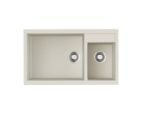 Omoikiri Tedori 86-2-LB-WH Кухонная мойка Tetogranit 86x50 см, цвет: белый 4993935