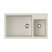 Omoikiri Tedori 86-2-LB-WH Кухонная мойка Tetogranit 86x50 см, цвет: белый 4993935