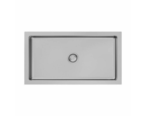 Мойка, OMOIKIRI, Mikura, шгв 840-460-254, отверстия для смесителя-отсутствуют, цвет-античное серебро