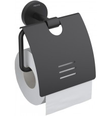 AQ4609MB БЕТТА бумагодержатель с крышкой, матовый черный AQ4609MB