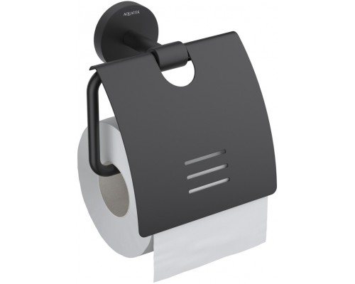 AQ4609MB БЕТТА бумагодержатель с крышкой, матовый черный AQ4609MB