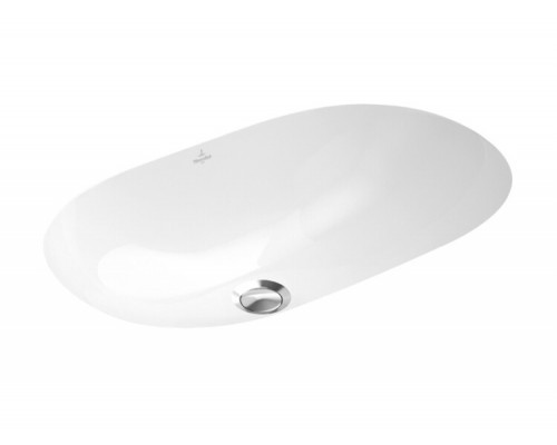Раковина, Villeroy Boch, O'Novo, шгв 600-350-208, отверстия для смесителя-отсутствуют, CeramicPlus, цвет-альпийский белый