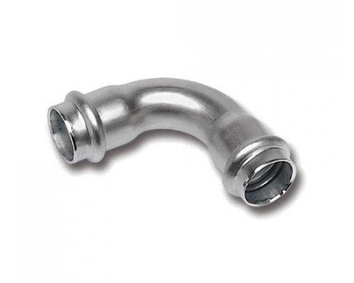 Отвод, Sanha, NiroPress AISI304L, 90°, ВПр-ВПр 139,7, нержавеющая сталь, 91002A.3