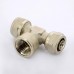 Тройник обжим-В никелированный UNI-FITT 16х1/2"х16
