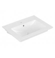 Раковина, Villeroy Boch, Venticello, шгв 655-500-170, отверстия для смесителя-1 сквозное, 2 промаркированных, цвет-альпийский белый