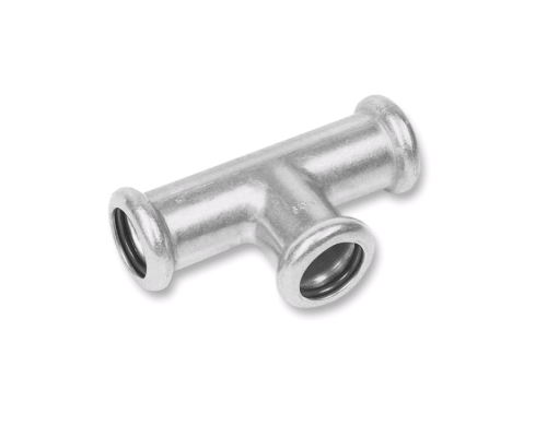 Тройник, Sanha, NiroPress AISI304L, ВПр, 42, нержавеющая сталь, 91130.3