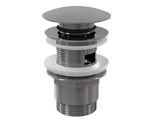 Выпуск Alcaplast 1"1/4 Click-clack с переливом металл большая пробка хром Выпуск Alcaplast 1"1/4 Click-clack с переливом металл большая пробка хром