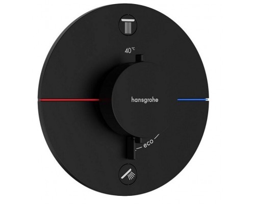 Смеситель для душа, Hansgrohe, ShowerSelect Comfort S, для 2 потребителей, цвет-черный матовый