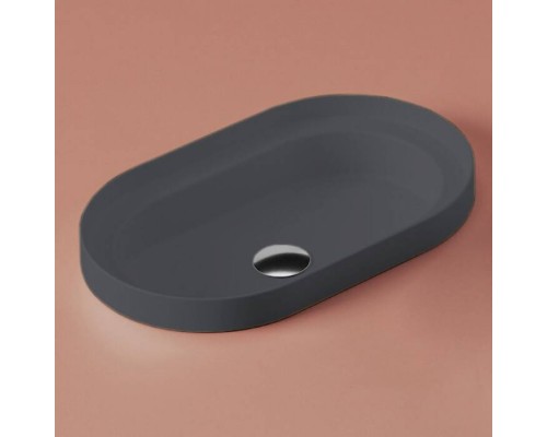 Раковина, Artceram, FUORI SCALA, шгв 583-363-130, отверстия для смесителя-отсутствуют, цвет-Blue denim