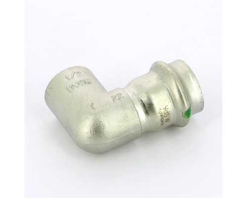 Угол пресс-В компактный нержавеющая сталь Sanpress Inox VIEGA 22х1/2"