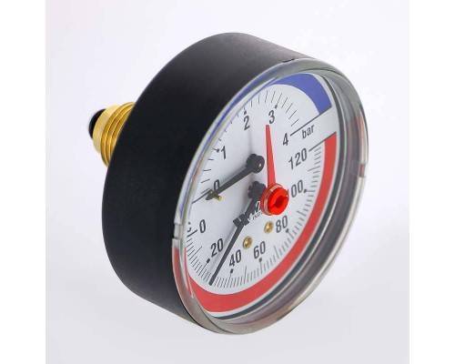 Термоманометр аксиальный F+R818 WATTS Ind 4 бара 120°C 1/2" Термоманометр аксиальный F+R818 WATTS Ind 4 бара 120°C 1/2"