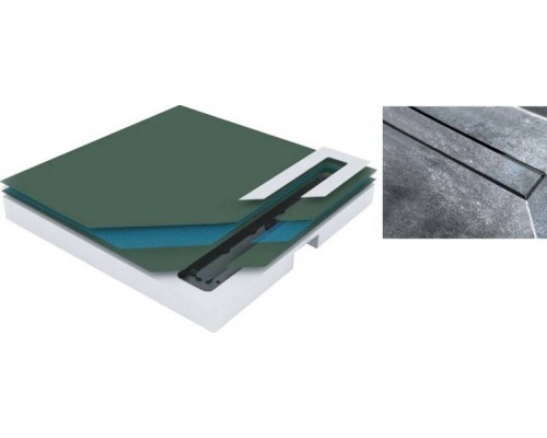 Душевой поддон, Pestan, Confluo Board UNI, шгв 900-900-95, решетка-хром матовый