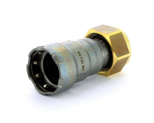 Муфта пресс-В с накидной гайкой Megapress оцинкованная сталь VIEGA 1/2"x3/4"